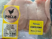 Filete de pechuga de pollo corte fino