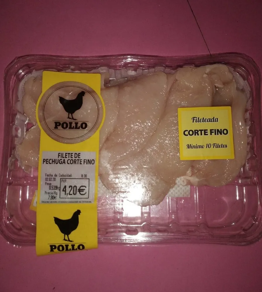 Filete de pechuga corte fino
