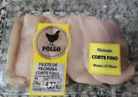 Filete de pechuga de pollo corte fino