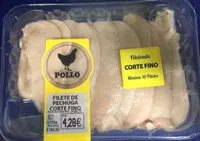 Filete de pechuga de pollo corte fino