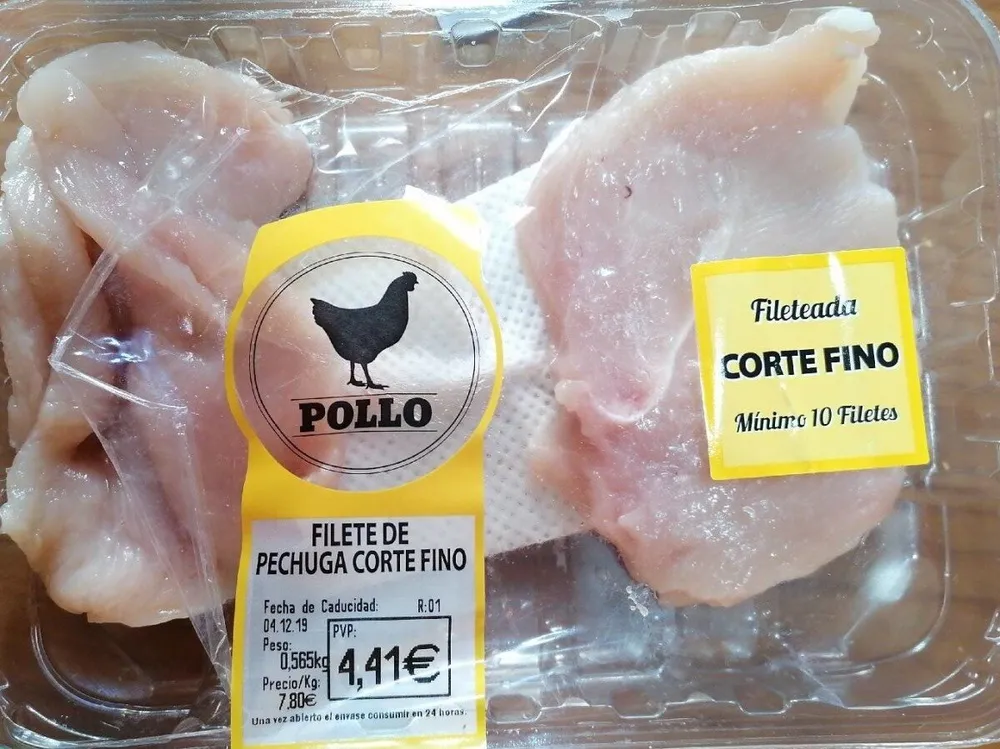 Filete de pechuga corte fino