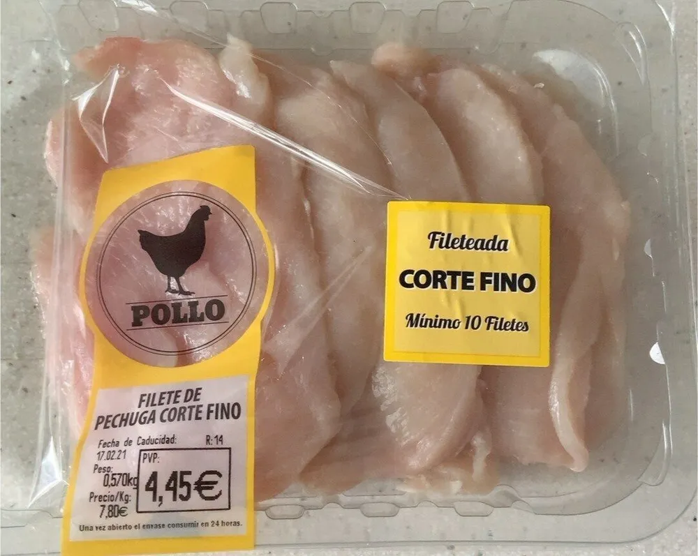 Filetes de pechuga de pollo