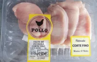 Filete de pechuga de pollo corte fino
