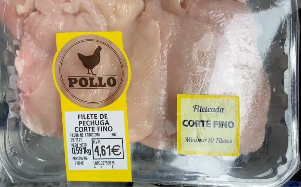 Filete de pechuga corte fino