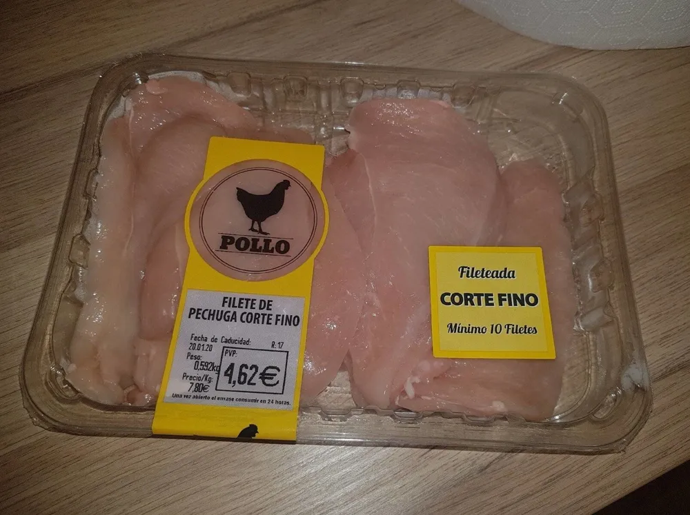 Filete de pechuga corte fino