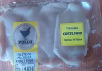 Filete de pechuga de pollo corte fino