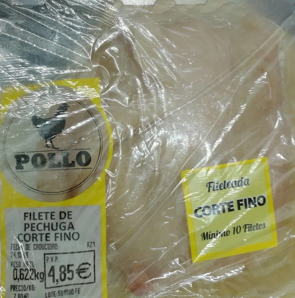 Filete de pechuga corte fino
