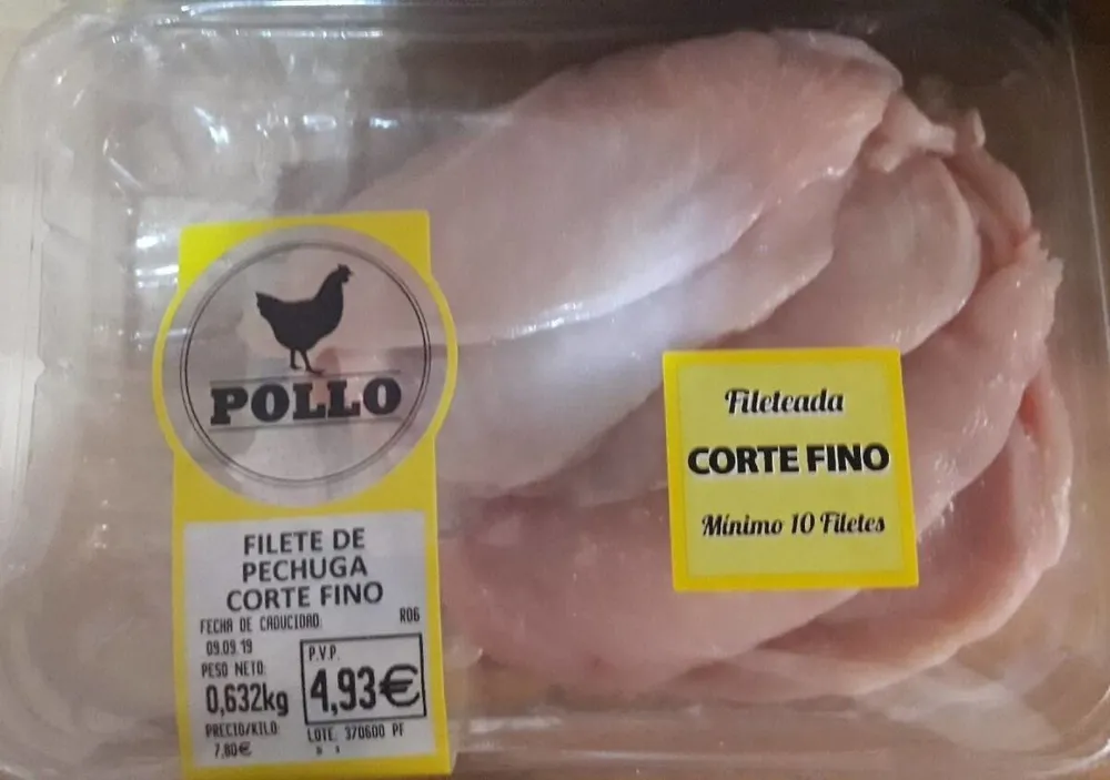 Filete de pechuga corte fino