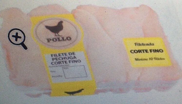Filetes de pechuga de pollo corte fino