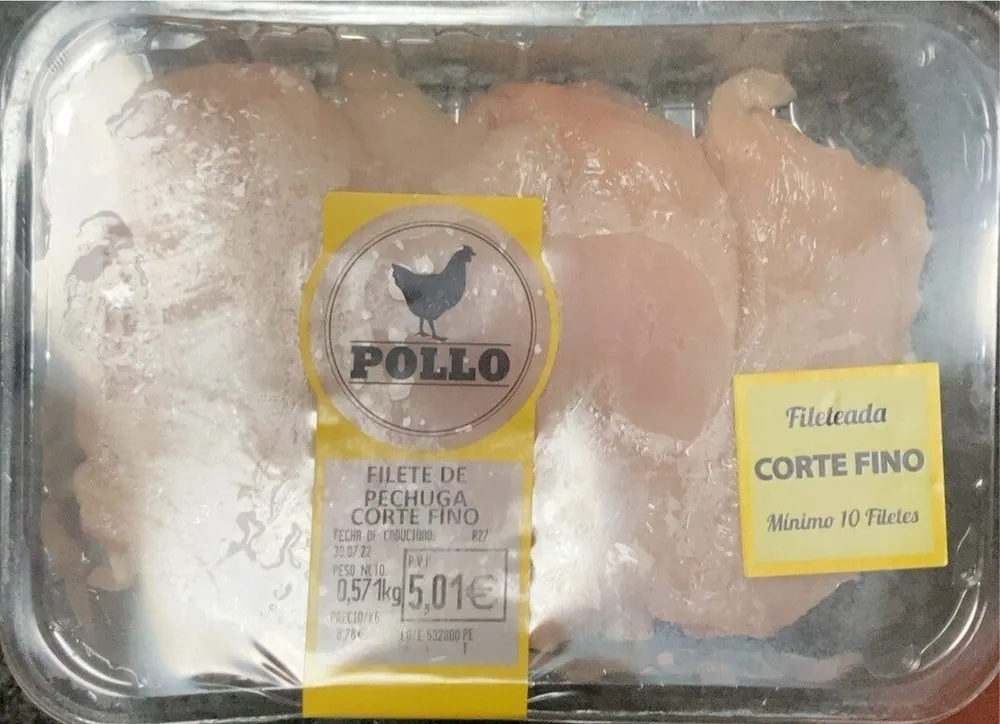 Filete de pechuga corte fino