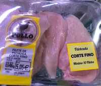 Filete de pechuga de pollo corte fino