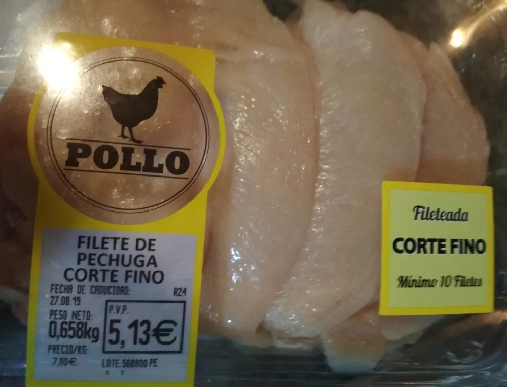 Filete de pechuga corte fino