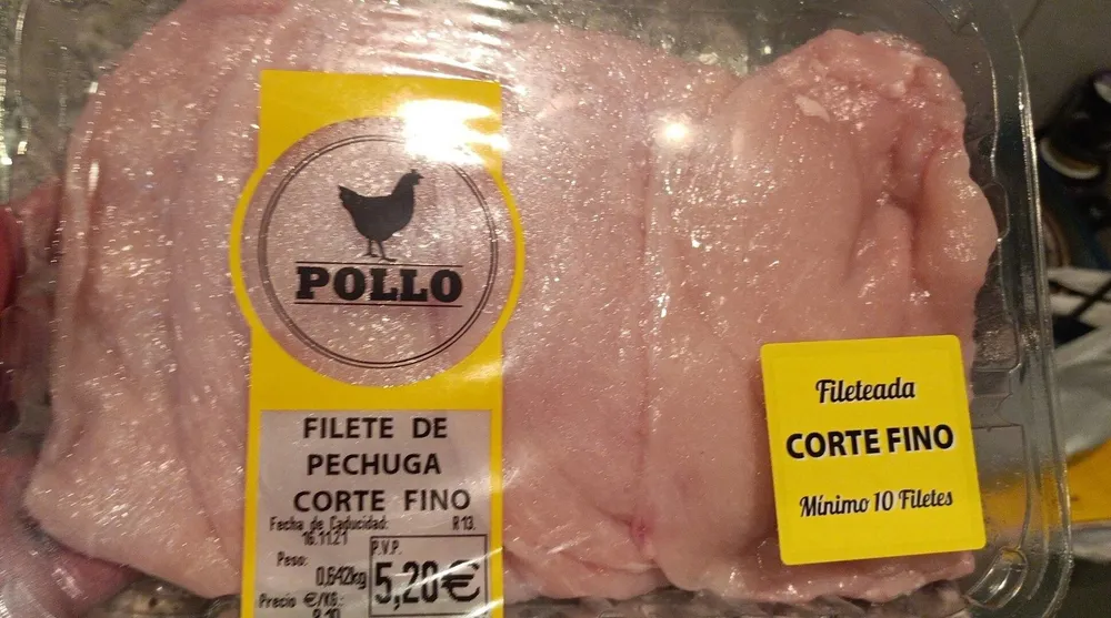 Filete de pechuga corte fino