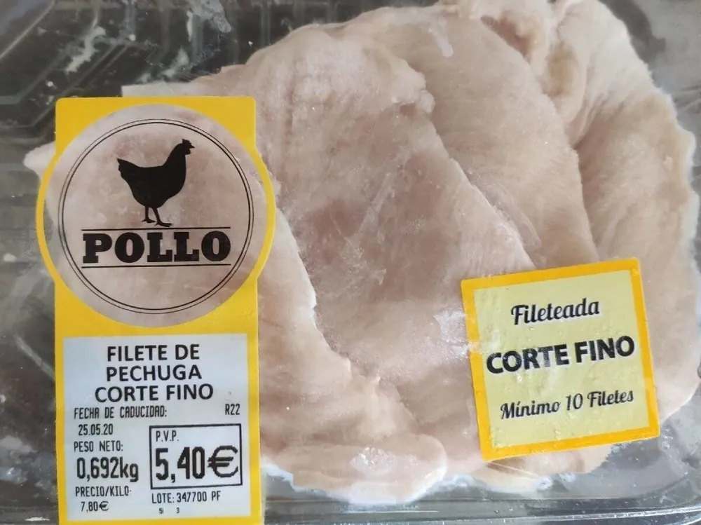 Filete de pechuga corte fino