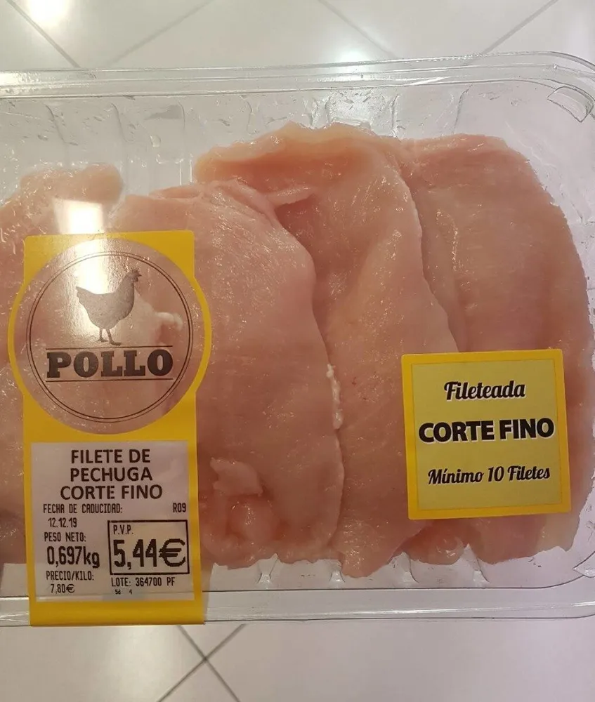 Filete de pechuga corte fino
