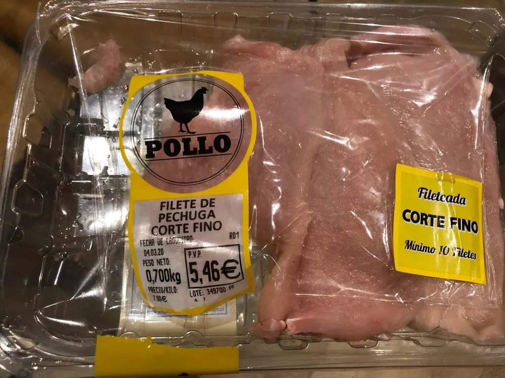 Filetes de pechuga de pollo