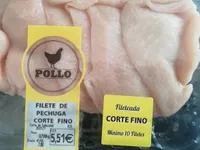 Filete de pechuga de pollo corte fino