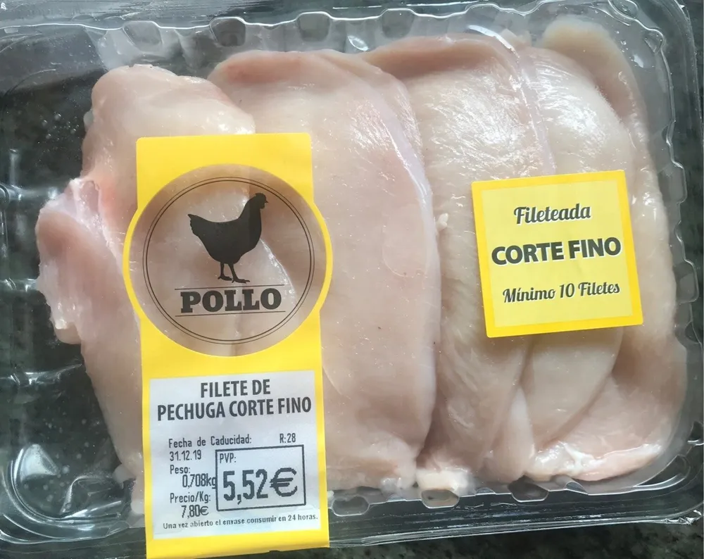 Filete de pechuga corte fino