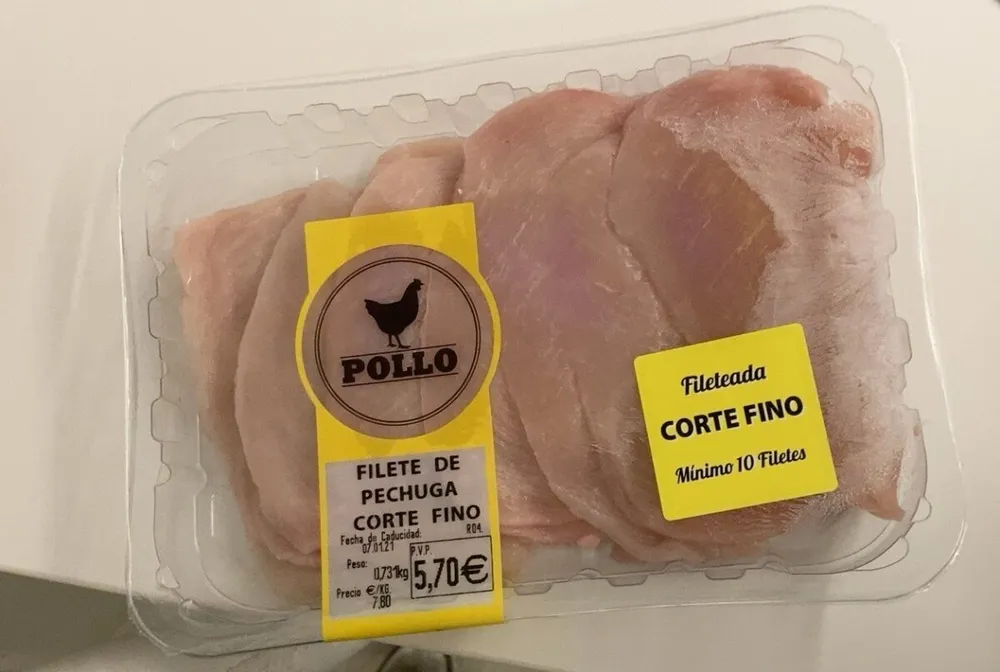 Filete de pechuga corte fino