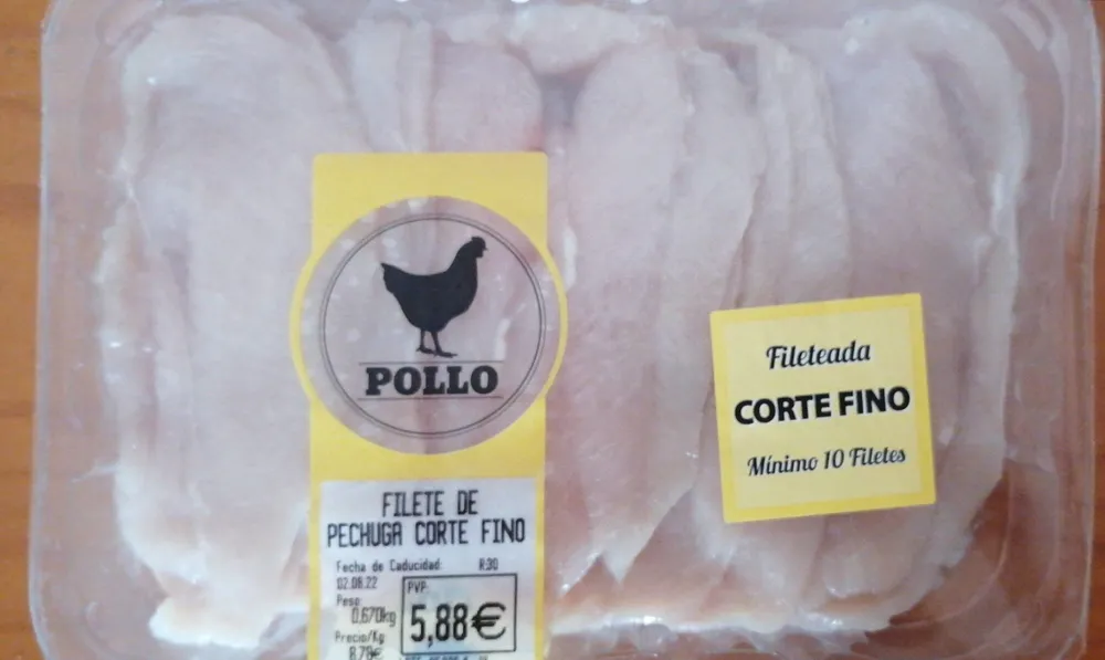 Filete de pechuga corte fino