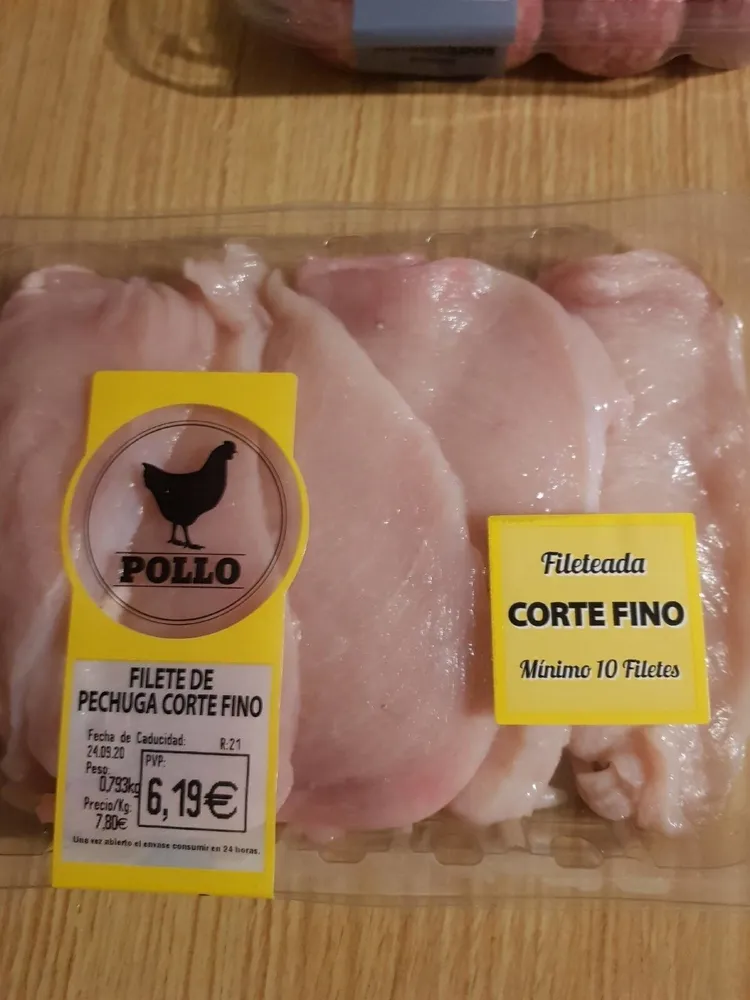 Filetes de pechuga de pollo