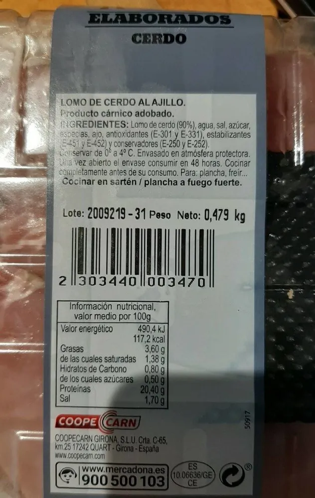LOMO DE CERDO AL AJILLO