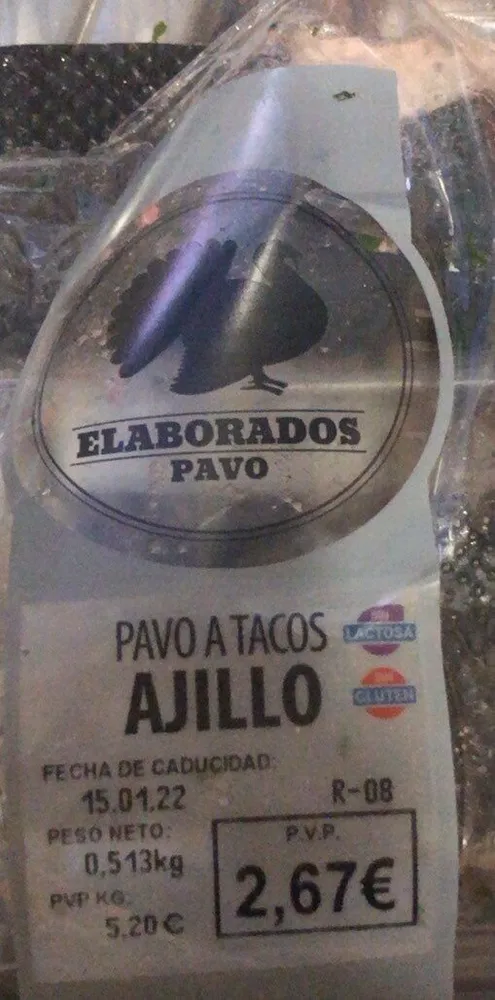 Pavo tacos ajillo