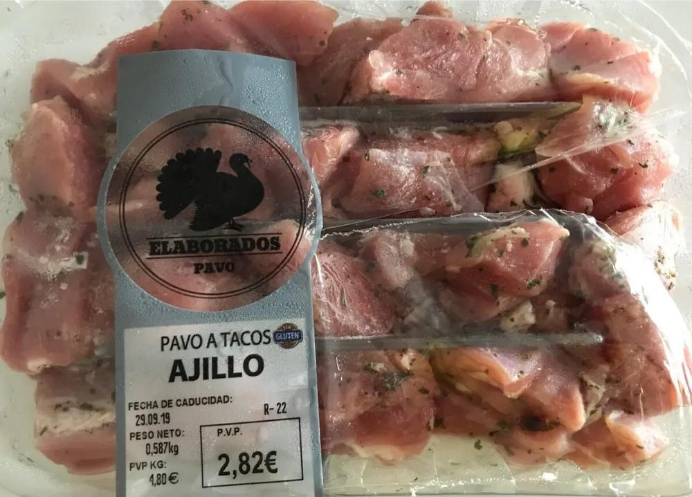 Pavo a tacos Ajillo