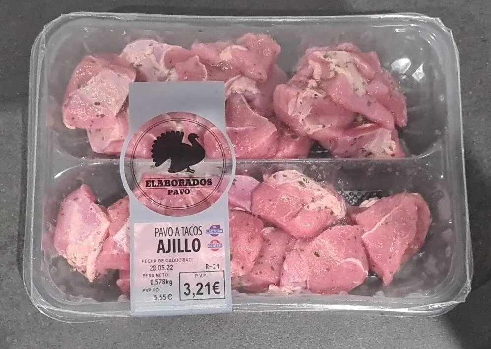 Pavo a tacos Ajillo