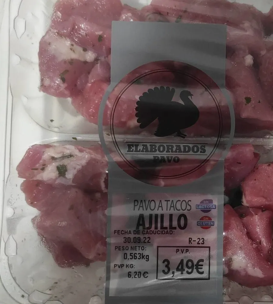 Pavo tacos ajillo