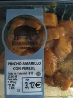 Pincho amarillo con perejil