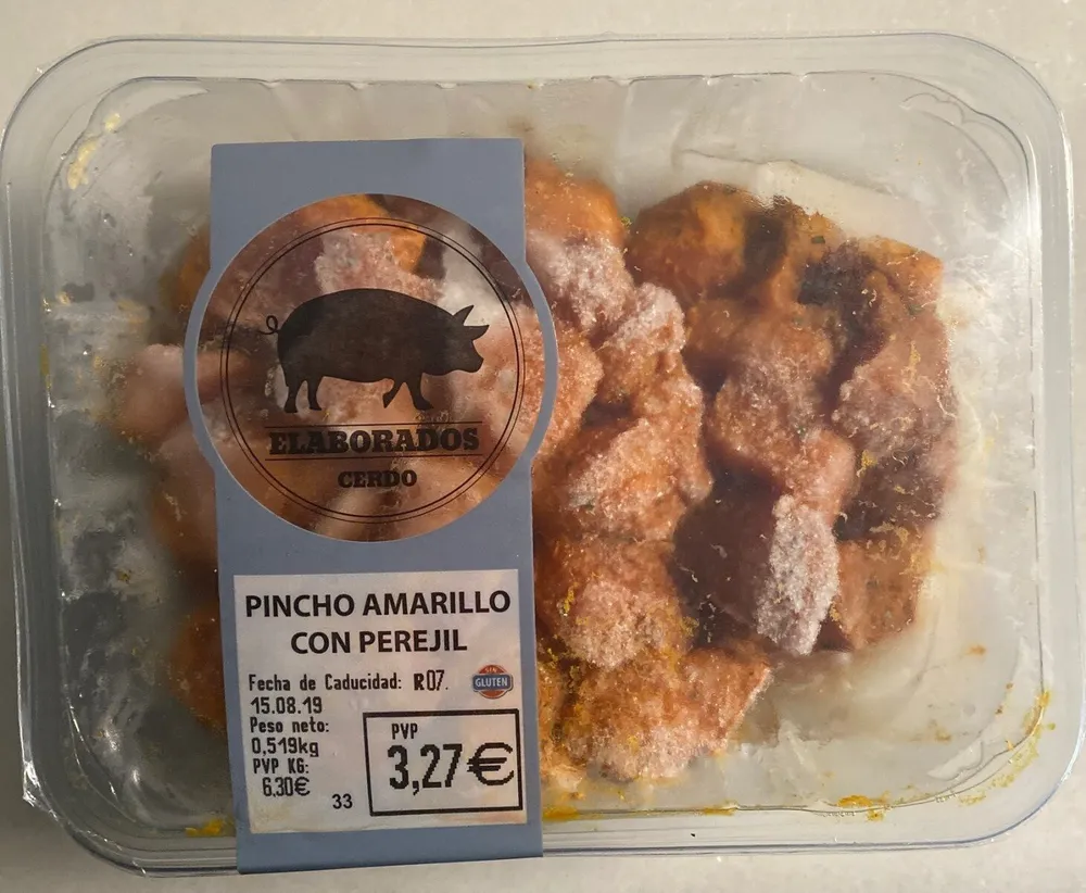 pincho amarillo con perejil
