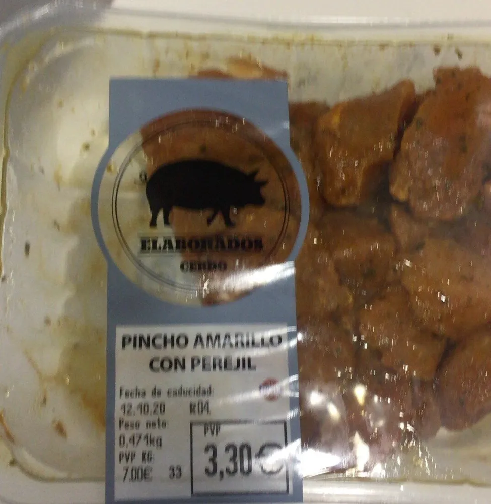 Pincho amarillo con perejil