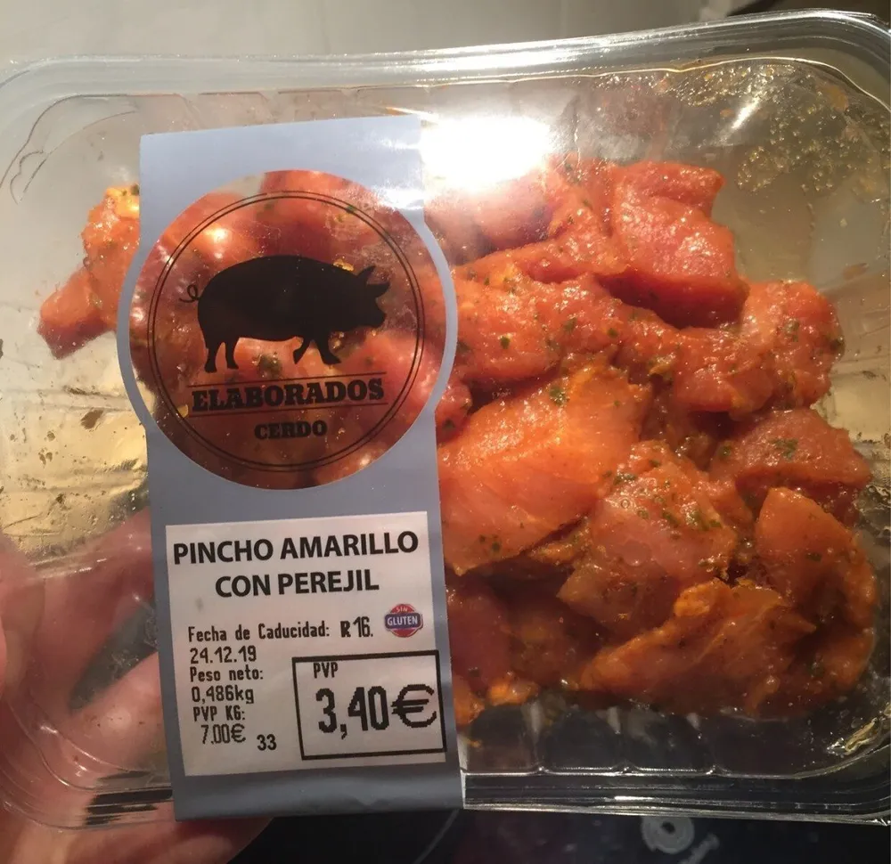 Pincho amarillo con perejil