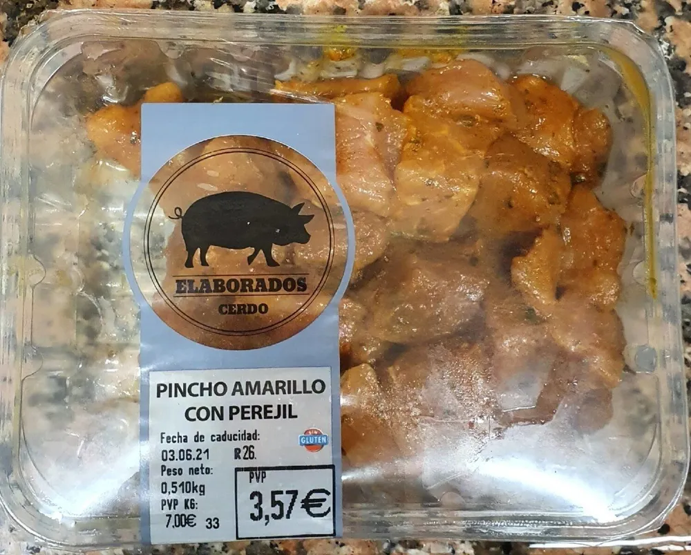 Pincho amarillo con perejil