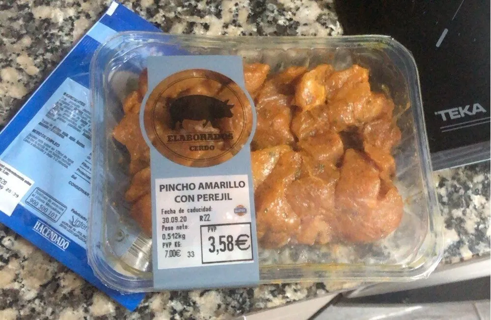 Pintxo groc amb julivert