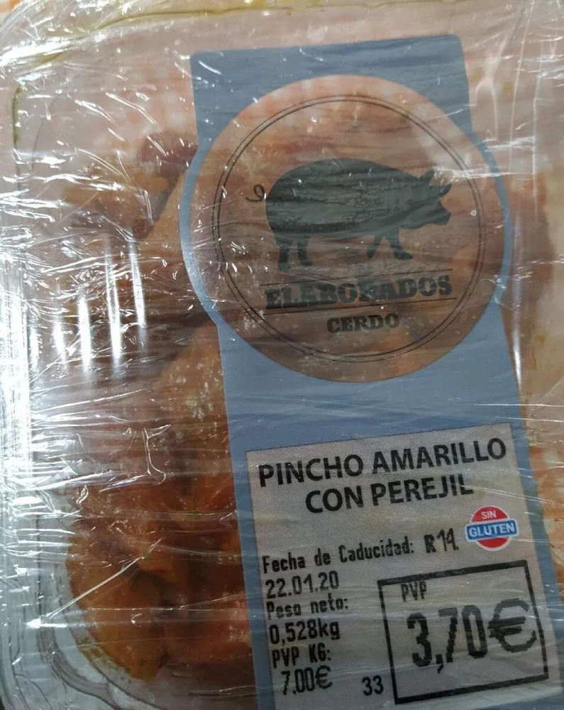 Pincho amarillo con perejil