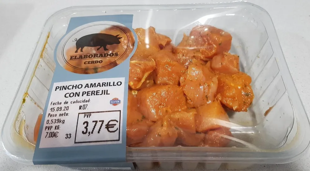 Pincho amarillo con perejil