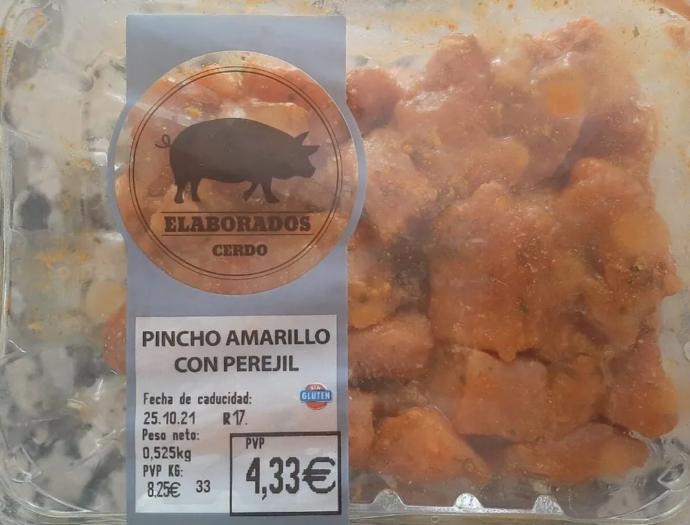 Pincho amarillo con perejil