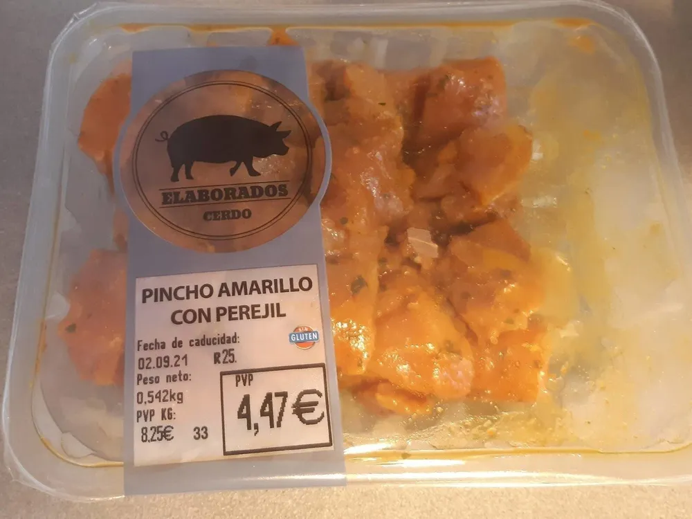 Pincho amarillo con perejil