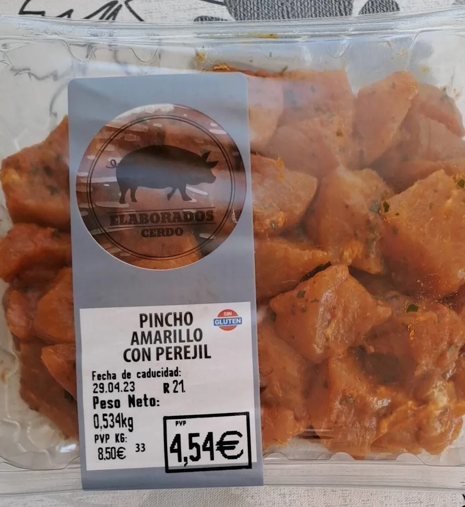 Pincho amarillo con perejil