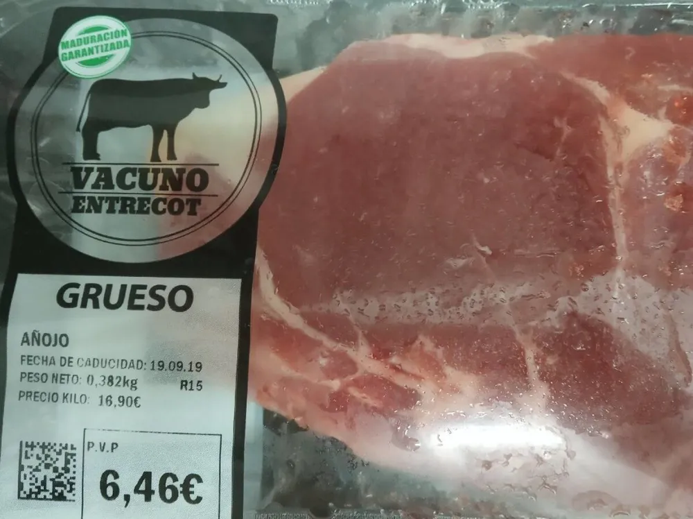 Entrecot de vacuno grueso
