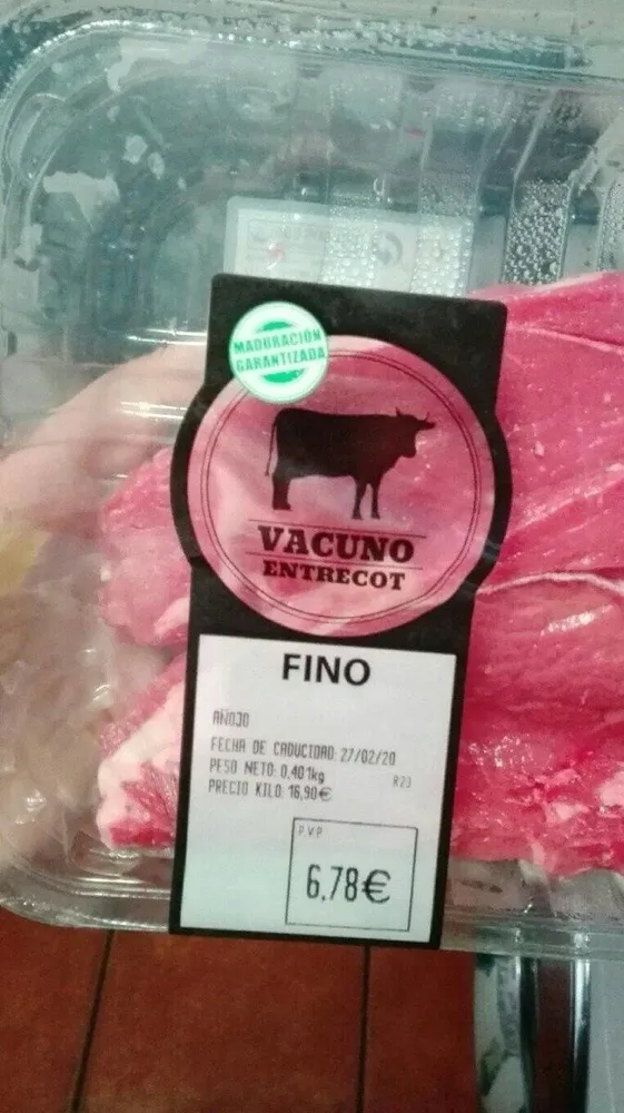 entrecot de vacuno