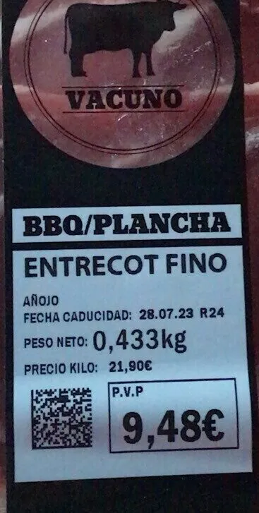 BBQ/plancha entrecote fine