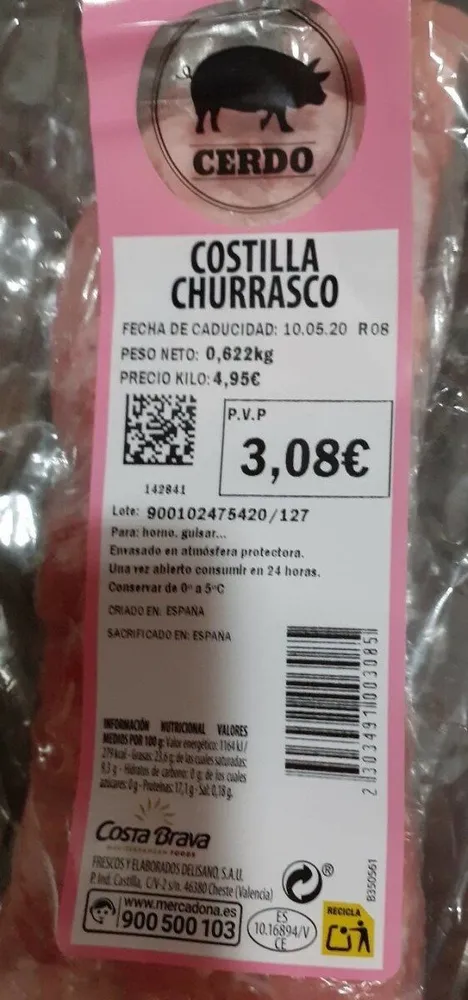 Costilla churrasco