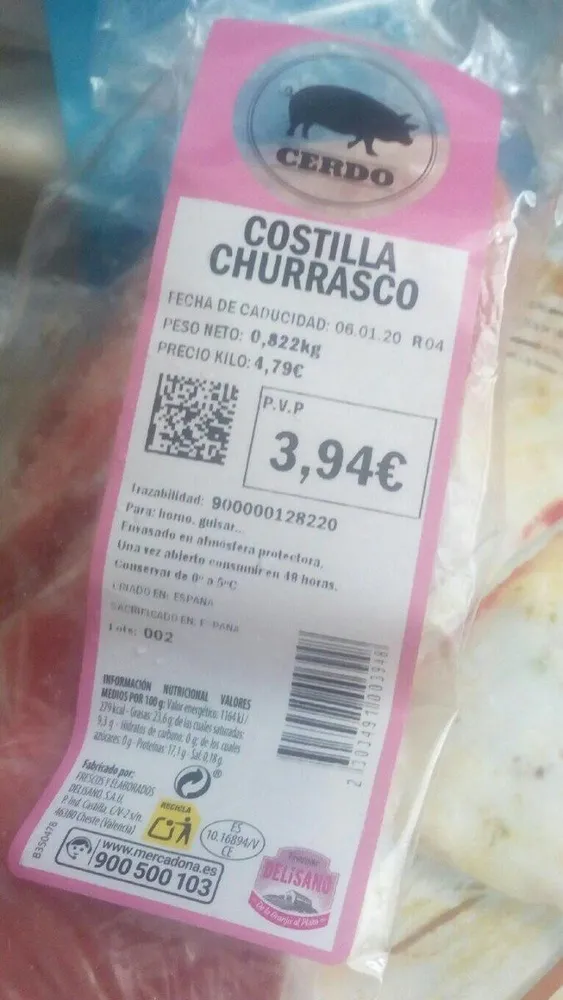 Costilla de cerdo