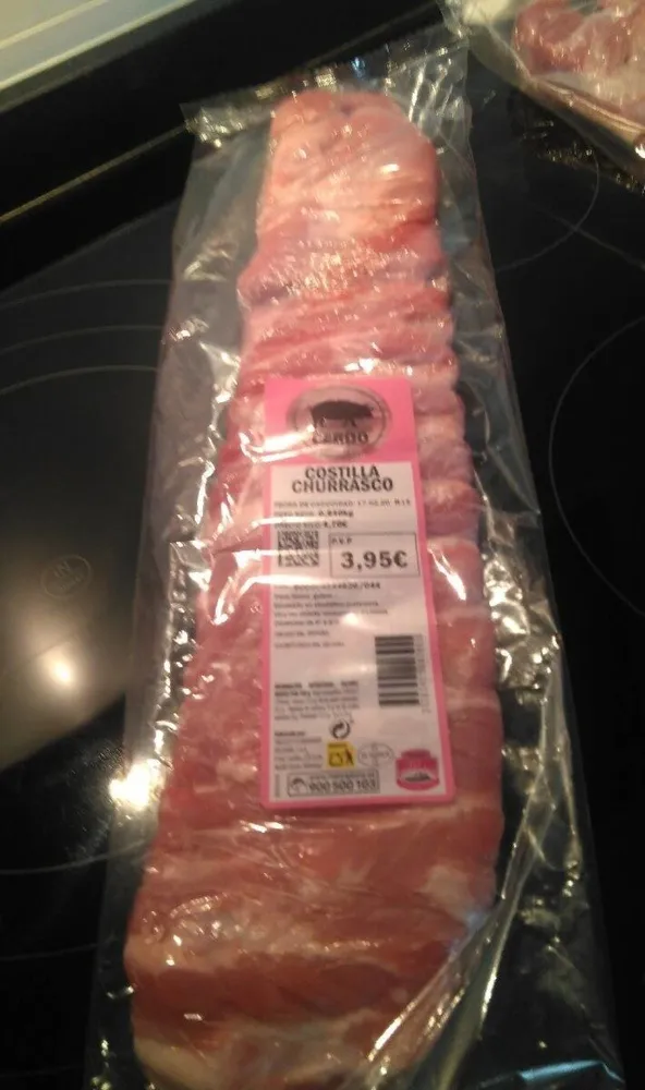 Costilla churrasco cerdo