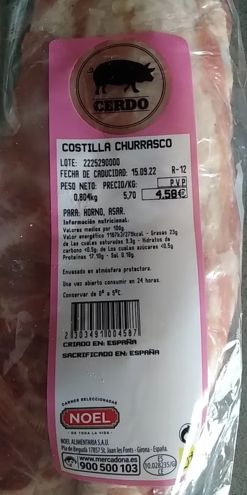 Costilla churrasco
