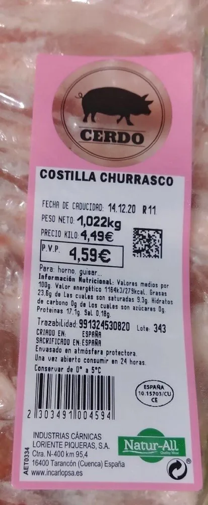 Costilla churrasco