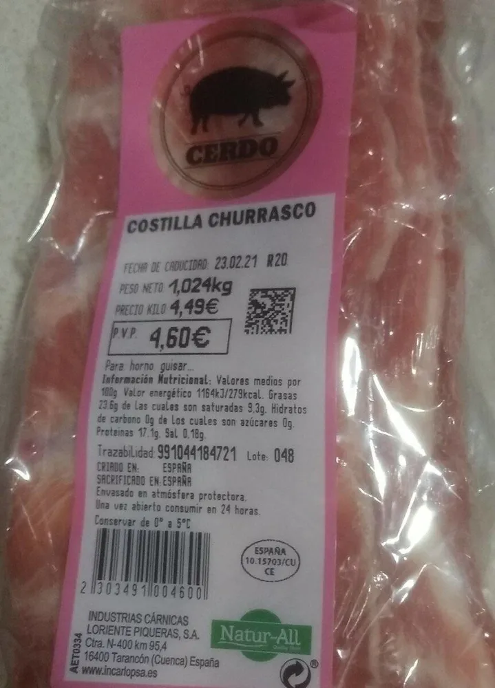 Costilla churrasco